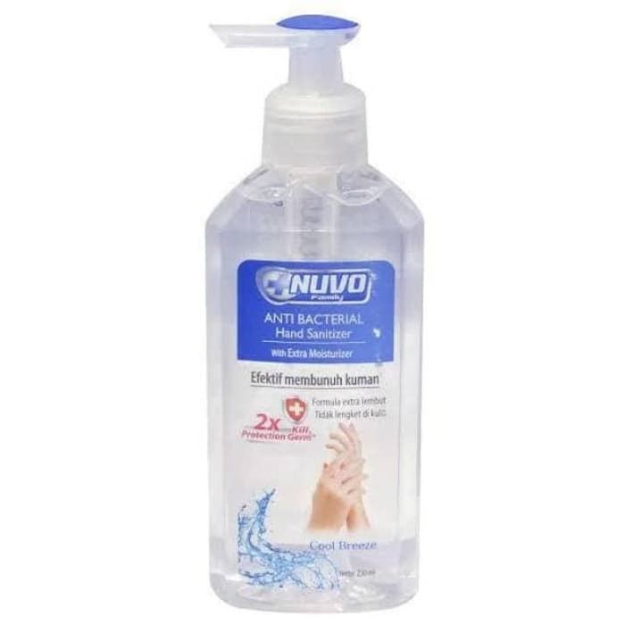 Nuvo Antiseptik Hand Sanitizer Hand Gel  250mL Pembersih Tangan Tanpa Dibilas Memakai Air