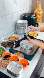 Combo 10 khay bạc lót nồi chiên không dầu