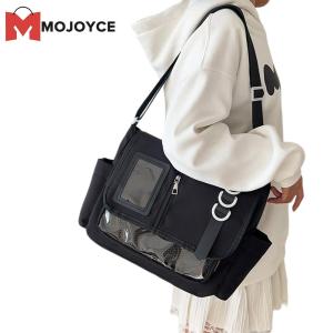 MOJOYCE Y2K Japanese Crossbody School Bag for Kids Lightweight Durable Backpack for Teenage Girls Suitable for School and Casual Wear