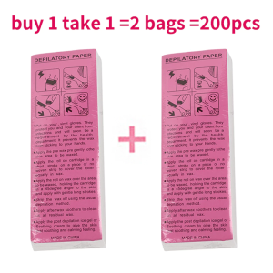100Pcs/Pack Hair Removal Tool Depilatory Paper Removal Beeswax Paper Depilatory Wax Paper Painless