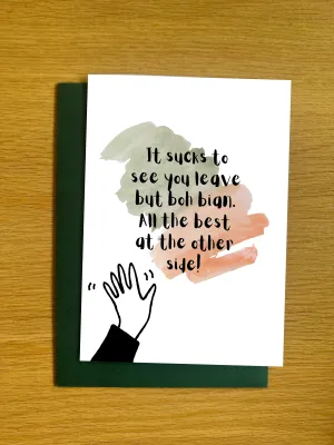 (Bo Bian Design) Farewell Card for Colleague/ Funny Farewell Card/Large Card/Greeting Card / Gift Card/ Personalise Card/ Card for Retirement