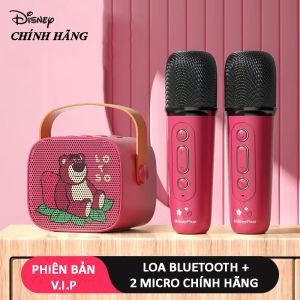 Loa Bluetooth Kèm Micro Không dây Hát Karaoke chính hãng Diney thiết kế nhỏ gọn kèm loa chất lượng cao gấu dâu lotso