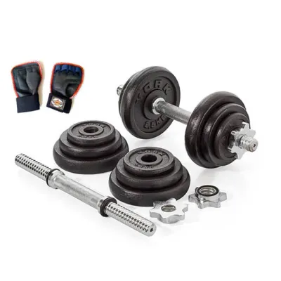 Bộ Tạ Tay Điều Chỉnh 20kg Kèm 2 Đòn Tạ 35cm Đại Nam Sport+ Tặng Đôi Găng Tay Tập Tạ