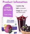 GLAM Collagen Acai Berry Extra Glutathione Beauty Drink Brighten Skin Antioxidant Nourish Brazil. 