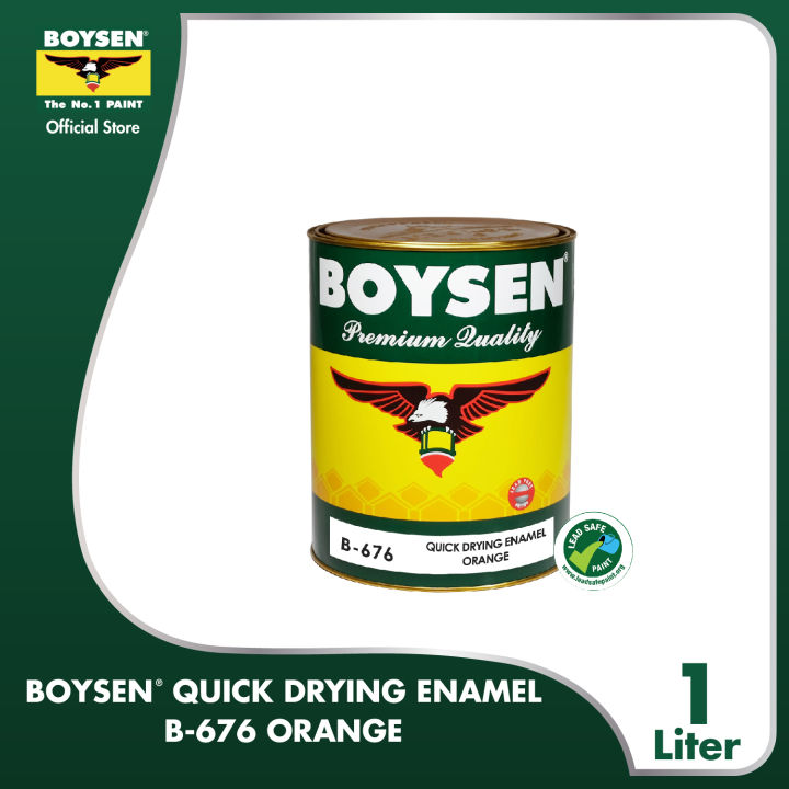 BOYSEN Quick Drying Enamel Orange B676-1L | Lazada PH