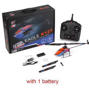 Mini RC Helicopter Wltoys XK K127 Helicopter Single Blade Flybarless Aircraft RC Plane 2.4G 4CH 6-aixs Gyro with Remote Controller