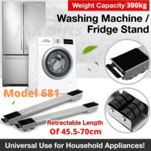 Washing Machine / Refrigerator Base Adjustable Bracket with wheels 360° Rotation Furniture Household Appliances Mobile Universal Artifact x 2 Pieces ღSG SELLERღ