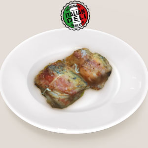 Bacon-Wrapped Stuffed Chicken Roll-ups with Sausage Cooked in a Wood Oven | ไก่ยัดไส้เบคอนพันไส้กรอก อบในเตาไม้ | GO FROST!