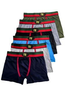 6PCS NEW BF ELASTIC BOXER BRIEF FOR MEN Cotton enswear Lingerie Classic Elegant Plain Innerwear