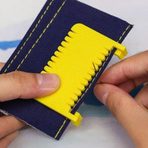 FLEURS Plastic Seam Guide Clip Precise 1.5-4mm Easy-To-Grip Handle Quilting Sewing Gauge Tool Beginner Sewing Tool Multi-Functional Hemming Measuring Tool Edge Stitching