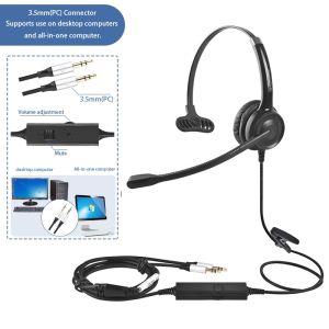 CS11 Call center headsetENC Noise Reduction With Voice ControlCall Center Traffic HeadphoneSuitable for PC/Phone/Laptop/Home office/Study headphones