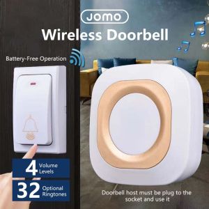 ✅SG Ready Stocks✅ JOMO Wireless Doorbell Long Wireless Range Long Term Secure Use Adjustable Volume Battery Free Operation