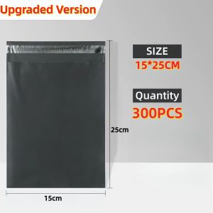 Black Courier Pouch Express Pouch Parcel Pouch Shipping Pouch Plastic Packaging Bag Packaging-300PCS