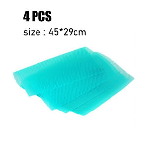 4Pcs Multifunction Refrigerator Mat Fridge Anti-fouling Anti Frost Can Be Cut Waterproof Pad Drawer Mat