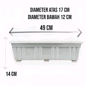 Pot Meranti 50 / Pot Panjang / Pot Panjang Kotak / Pot Alpen / Pot Tanaman / Pot Bunga