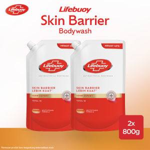 [HEMAT 30%] Lifebuoy Sabun Mandi Cair Body Wash Total 10 Antibakteri 800ml x2