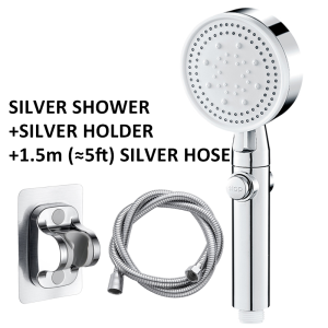 Five-Speed Sdjustable Shower Head Bathroom Shower Accessories Hand-Held Shower Head Shower Hand-Held Shower Tube Set