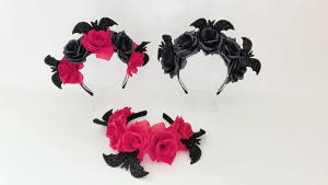 Băng đô Halloween Với Bat Rose bữa tiệc chủ đề Hairband Phụ Nữ Cô Gái Giả Trang Phụ Kiện Kỳ Nghỉ Theo Mùa Đạo Cụ Mũ Nón