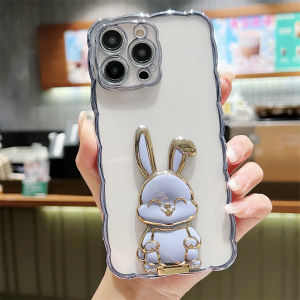 Zeallion Ốp Lưng Silicon Hình Thỏ Thỏ Dễ Thương Mạ Vỏ Điện Thoại Cho [Apple iPhone 11 12 13 14 Pro Max X Xs XR 7 8 Plus]