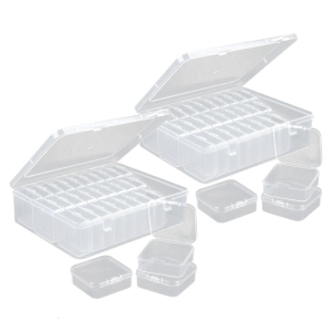 Practical Stackable 30 Cell Clear Organizers Portable Accessory for Home and Office Clutters Control Organization