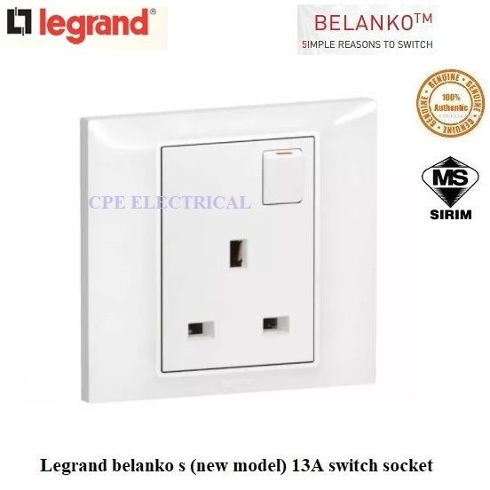 Legrand Belanko / Belanko S 13A Switch Socket Outlet 617141 / 617641 ...