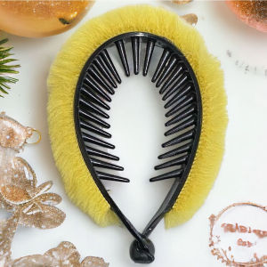 Jepit Rambut Bulu Halus Jedai Ekor Kuda Bahan Bulu Lembut Aksesoris Rambut Hadiah Anak Perempuan Jepit Rambut Ekor Kuda Tinggi Murah LOOKIS