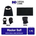 Masker Baff-Baf-Buff-Buf Bandana Mutliguna-Multifungsi Standar-Biasa Ninja Balaclava Hitam Pengendara Sepeda-Motor. 