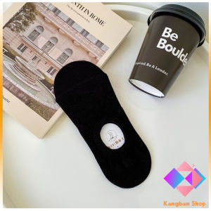 KANGBAN ถุงเท้าผู้หญิง วัสดุผ้าฝ้ายแท้ ซับเหงื่อดี สําหรับสุภาพสตรี Boat socks