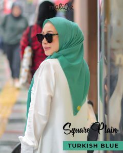GALERI MALIQA SCARF SQUARE PLAIN TURKISH BLUE