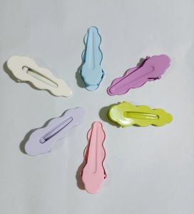 Colorful Color Coated Hair clip Hairclip DIY Cream Glue Art Hairclip Metal Clip Steel Hair Clips