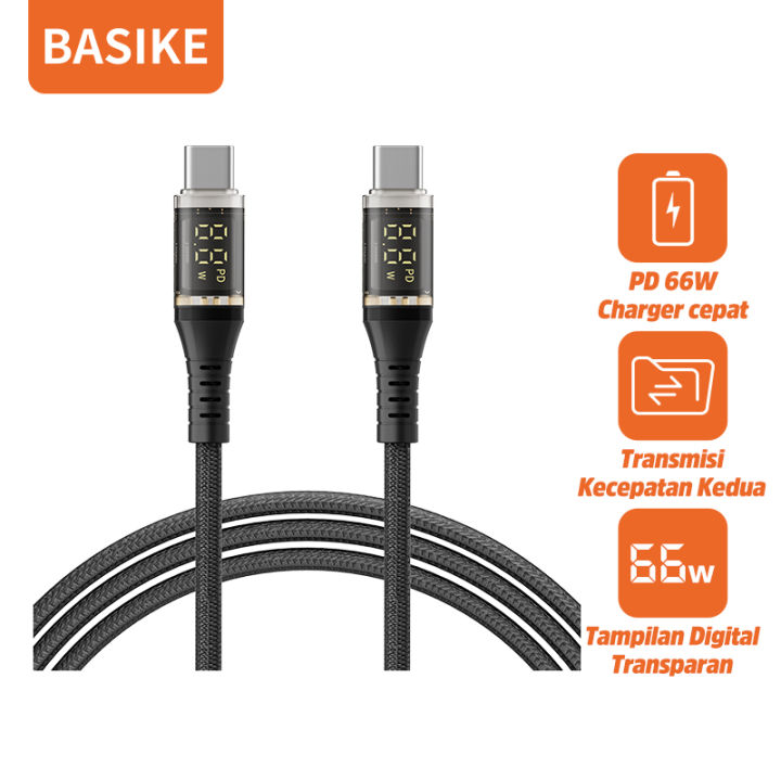 BASIKE Kabel Data Charger Fast Charging 66W Type C to Lightning