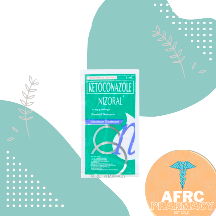 Nizoral Shampoo Ketoconazole Antidandruff Shampoo 6mL Sachet | Lazada PH