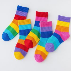 Kids High Quality 5 Pairs Socks 100% Cotton Comfortable Cute Trendy Design Socks for Boys and Girls 1-12 Years Old