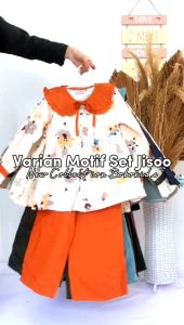 Setelan Panjang anak Perempuan JISOO Oneset Rayon Baju Anak Cewek Usia 1-3 tahun Murah