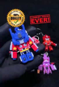 Colorful High Quality Transformer Megatron Optimus Prime Bumble Bee Rubber Keychain for Hand Bag