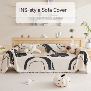 Sturdy Durable Cotton Sofa Cover High Quality Cotton Waffle Texture Non Skid Washable Fade Resistant Four Season Home Adornment Long Wear Sofa Cushion