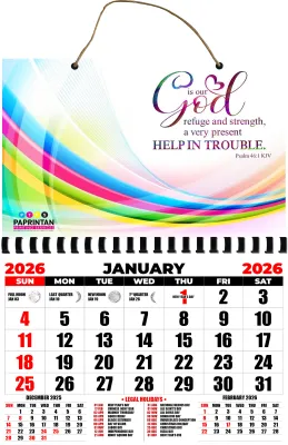 2026 WALL CALENDAR BIBLE VERSE DESIGN / MOTIVATIONAL