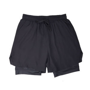 Manjaru Flexi-Fit 2-in-1 Dri-Fit Compression Shorts | Lightweight Quick-Dry Sports Wear for Men & Women | Black