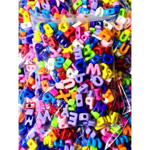 250-500 Grams Chunky Letters Mix Color Alphabet A-Z Beads for Crafting and DIY