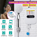 3500W 220V water heater, instant electric water heater for bathroom and shower, instant tankless electric water heater temperature display with. 