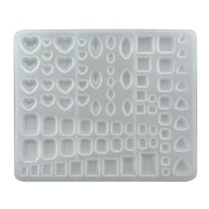 Assorted Diamond Shape Epoxy Mould Heart Square Pendant Resin Mould Ice Cubes Silicone Mold DIY-Jewelry Tool