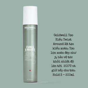Xịt Goldwell Stylesign Curls Twist Around Xịt Tạo Kiểu Bảo Vệ Khỏi Nhiệt Cho Tóc Xoăn Lọn 200ml