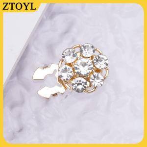 ZTOYL Pha Lê Ngọc Trai Nút Bao Gồm Có Thể Tháo Rời Clip-On Áo Sơ Mi Áo Trang Trí Nút May Nút Cho Tự Làm Áo Cánh Quần Áo Phụ Nữ Người Đàn Ông