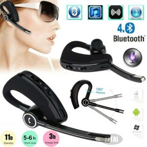 ชุดหูฟังบลูทู ธ ไร้สาย V8S V4.0 ชุดหูฟังสเตอริโอในหูพร้อมไมค์รับสาย