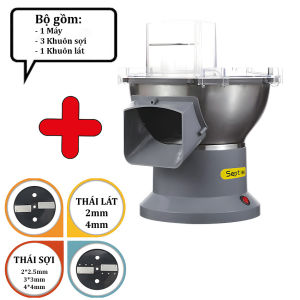 Máy thái rau củ quả công nghiệp đa năng thái lát thái sợi thái hạt lựu cắt khoai tây chiên Septree M1 - Công suất 1200W - Bảo Hành 12 Tháng