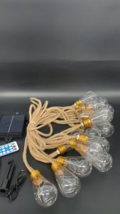 Rustic Bistro String Lights Solar Powered 8 Meters 16 Drop Shatterproof Bulbs Auto Sensor 8 Lighting Modes Waterproof Outdoor Sun Lamp Fast Dispatch For Best Gift
