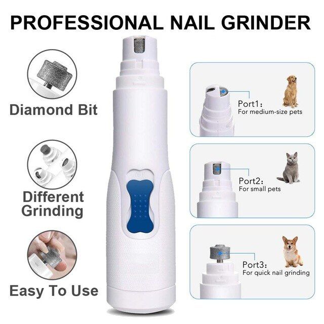 Battery Operated Pet Nail Grinder Dog Nail Clippers Painless USB Electric Cat Paws Nail Cutter Grooming Trimmer Dropship Lazada PH