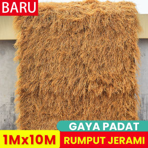 100cm × 500cm Atap Rumput Sintetis Gulungan Rumput Sintetis untuk Bar Pesta Dekorasi Atap Jerami