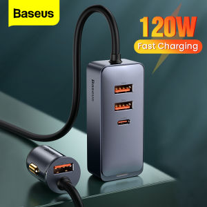 Baseus Sạc Xe Hơi Loại C USB 120W Sạc Nhanh QC 3.0 PD 3.0 Dành Cho iPhone 14 13 Pro Max Samsung Huawei Ổ Cắm USB Di Động Trong Xe Hơi