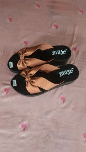 ANUR - sandal slop ban fita wanita terbaru wedges remaja kekinian